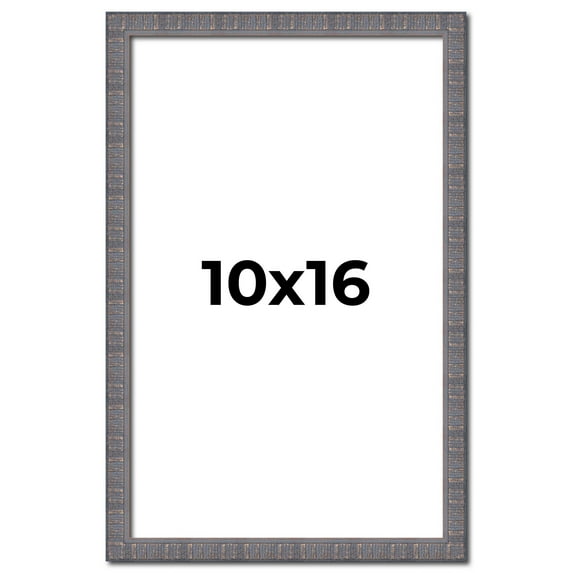 10x16 Frame Blue Kingsley Pewter Solid Wood Picture Frame Width 0.75 Inches |Interior Depth 0.5