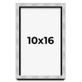 thumbnail image 1 of 10x16 Frame Brushed Silver Solid Wood Picture Frame | 0.75 Inch Moulding Width | Rabbet Depth 0.75, 1 of 5