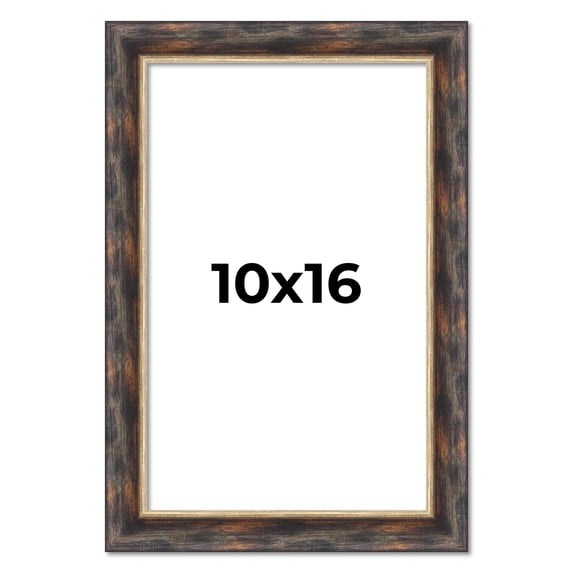 10x16 Frame Gold Real Wood Picture Frame Width 1.5 inches | Interior Frame Depth 0.5 inches |