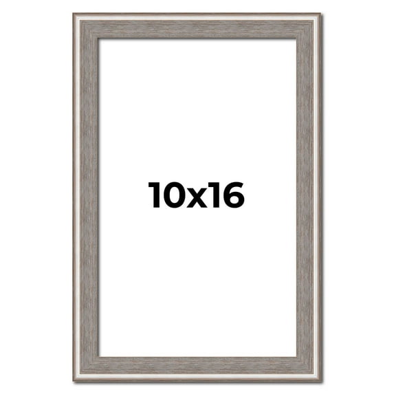 10x16 Frame Grey Real Wood Picture Frame Width 1.25 inches | Interior Frame Depth 0.5 inches | Hans