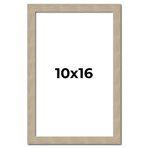 10x16 Frame Grey Solid Wood Picture Frame Width 1 Inches | Interior Frame Depth 0.5 Inches |