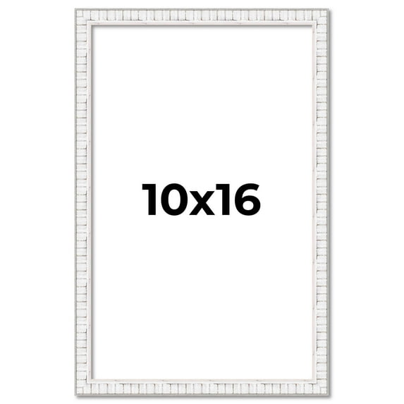 10x16 Frame White Real Wood Picture Frame Width 0.75 inches | Interior Frame Depth 0.5 inches |