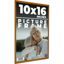 10x16 Honey Brown Real Wood Picture Frame Width 0.75 inches | Interior Frame Depth 0.5 inches |