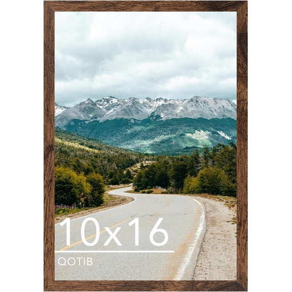 10x16 Picture Frame Deep Brown for Wall Hanging, Wood 10 x 16 Frame Photo Frame for Wall Horizontally or Vertically, Deep Brown, 1 Pack