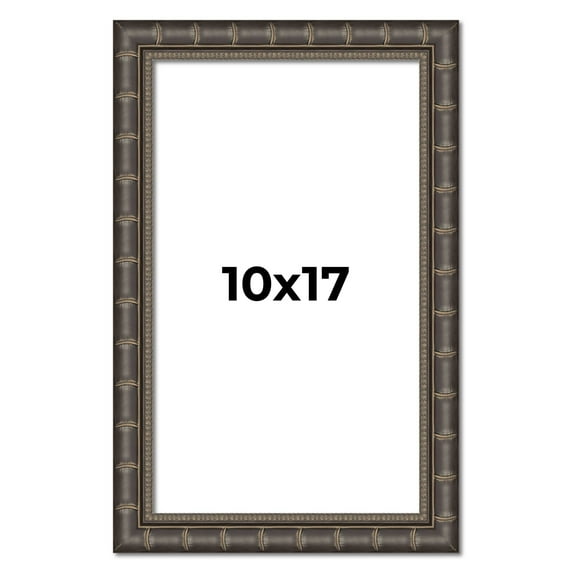10x17 Frame Black Bamboo Solid Wood Picture Frame Width 1.5 Inches | Interior Frame Depth 0.5