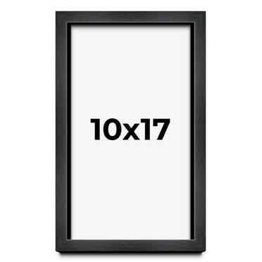 10x17 Frame Black Charcoal Grey Wood Textured Picture Frame | 0.75 Inch Moulding Width | Gunmetal