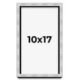 thumbnail image 1 of 10x17 Frame Brushed Silver Solid Wood Picture Frame | 0.75 Inch Moulding Width | Rabbet Depth 0.75, 1 of 5