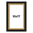 thumbnail image 1 of 10x17 Frame Gold Real Wood Picture Frame Width 2.25 Inches | Interior Frame Depth 0.5 Inches |, 1 of 8