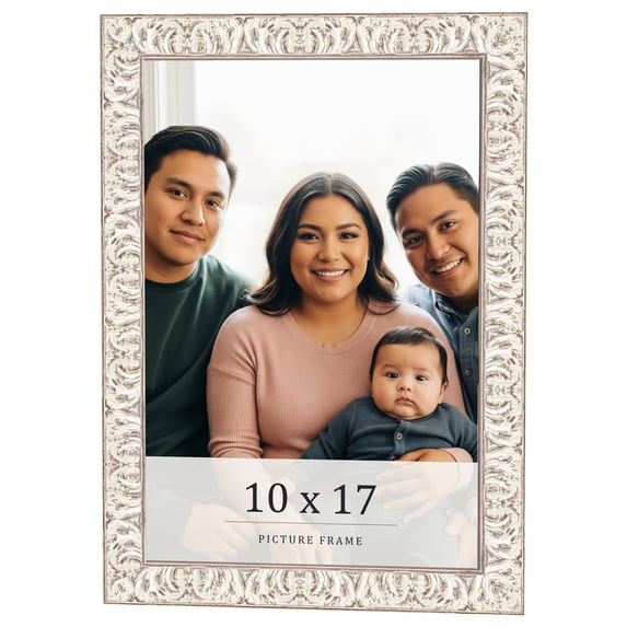 10x17 Frame White Real Wood Picture Frame Width 1.5 inches | Interior Frame Depth 0.5 inches |