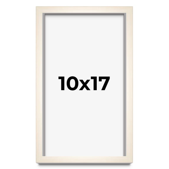 10x17 Frame White Wheat Solid Wood Picture Frame | Moulding Width 0.75 Inches | Interior Depth 0.5