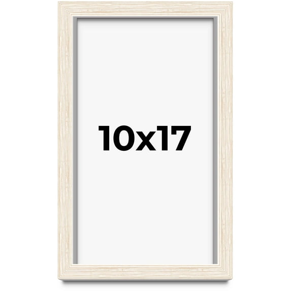 10x17 Shadow Box Frame White | 1.125 Inches Deep Real Wood Rustic Shadowbox Display Frame | UV
