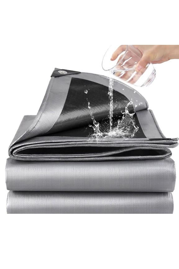10x16FT Tarp, Eurhowing 12 Mil Tarps Heavy Duty Waterproof Poly Tarp Cover, UV & Tear Resistant Tarpaulin for Truck Construction Farm