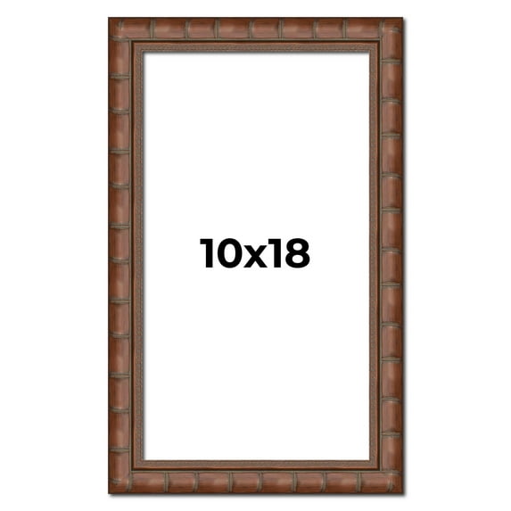 10x18 Dark Brown Bamboo Real Wood Picture Frame Width 1.5 inches | Interior Frame Depth 0.5 inches