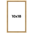thumbnail image 1 of 10x18 Frame Beaded Gold Solid Wood Picture Frame | 0.75 Inches Moulding Width | Liscio Oro, 1 of 8