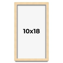 10x18 Frame Beige Real Wood Picture Frame Width 0.75 inches | Interior Frame Depth 0.5 inches |