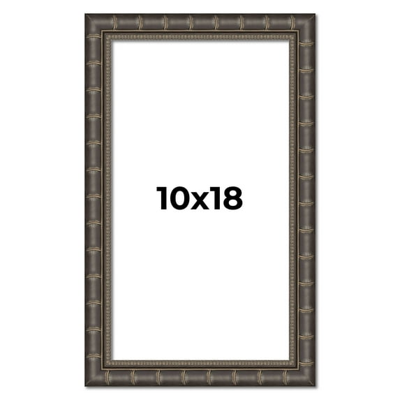 10x18 Frame Black Bamboo Solid Wood Picture Frame Width 1.5 Inches | Interior Frame Depth 0.5