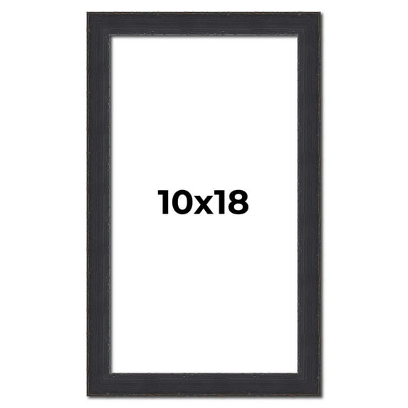10x18 Frame Black Real Wood Picture Frame Width 1.25 Inches | Interior Frame Depth 0.5 Inches |