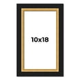 thumbnail image 1 of 10x18 Frame Gold Real Wood Picture Frame Width 2.25 Inches | Interior Frame Depth 0.5 Inches |, 1 of 8