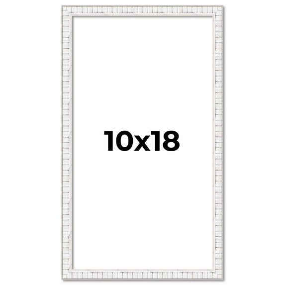 10x18 Frame White Real Wood Picture Frame Width 0.75 inches | Interior Frame Depth 0.5 inches |