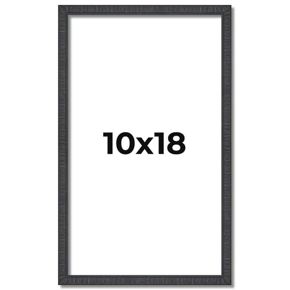 10x18 Rustic Brown Real Wood Picture Frame Width 0.75 inches | Interior Frame Depth 0.5 inches |