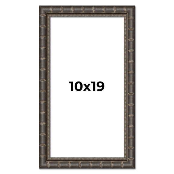 10x19 Frame Black Bamboo Solid Wood Picture Frame Width 1.5 Inches | Interior Frame Depth 0.5