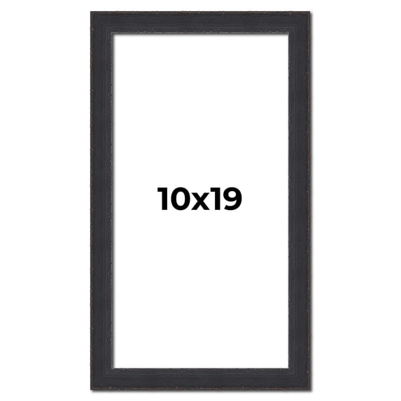 10x19 Frame Black Real Wood Picture Frame Width 1.25 Inches | Interior Frame Depth 0.5 Inches |