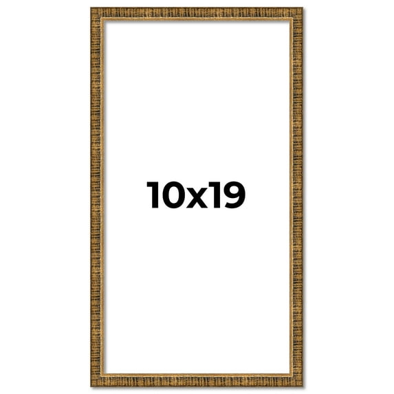 10x19 Frame Gold Kingsley Distressed Solid Wood Picture Frame Width 0.75 Inches | Interior Frame