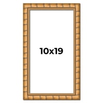 10x19 Frame Gold Real Wood Picture Frame Width 1.5 inches | Interior Frame Depth 0.5 inches |