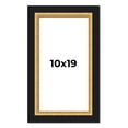 thumbnail image 1 of 10x19 Frame Gold Real Wood Picture Frame Width 2.25 Inches | Interior Frame Depth 0.5 Inches |, 1 of 8