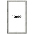 thumbnail image 1 of 10x19 Frame Silver Grey Distressed Solid Wood Picture Frame | 0.75 Inch Moulding Width | Interior, 1 of 8