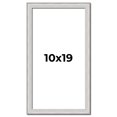 thumbnail image 1 of 10x19 Frame Silver Inner Slope Bevel Picture Frame | 1 Inch Moulding Width | 0.75 Inch Rabbet Depth, 1 of 8