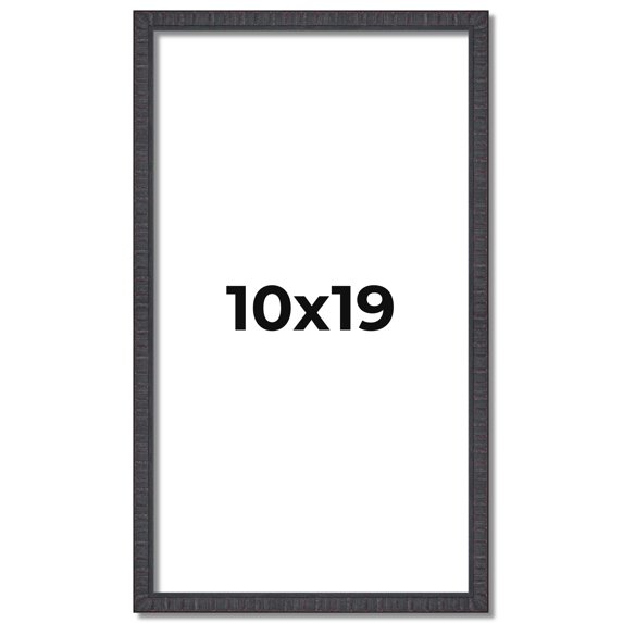 10x19 Rustic Brown Real Wood Picture Frame Width 0.75 inches | Interior Frame Depth 0.5 inches |
