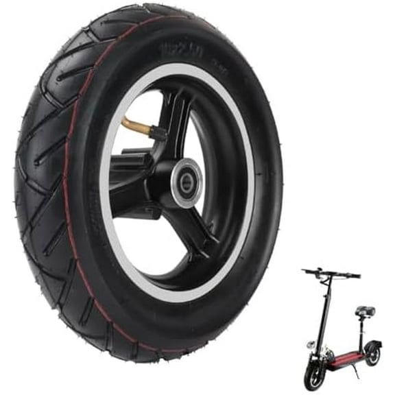 10x2.50 Tire & Hub 10" Scooter Tyre Front Wheel Pneumatic Tire for Smart Self Balancing Mobility Electric Scooter Bike 36v 48v 400w 500w 800w Motor for GOTRAX GMAX with 45 Inner Tube 10x2.5 Set