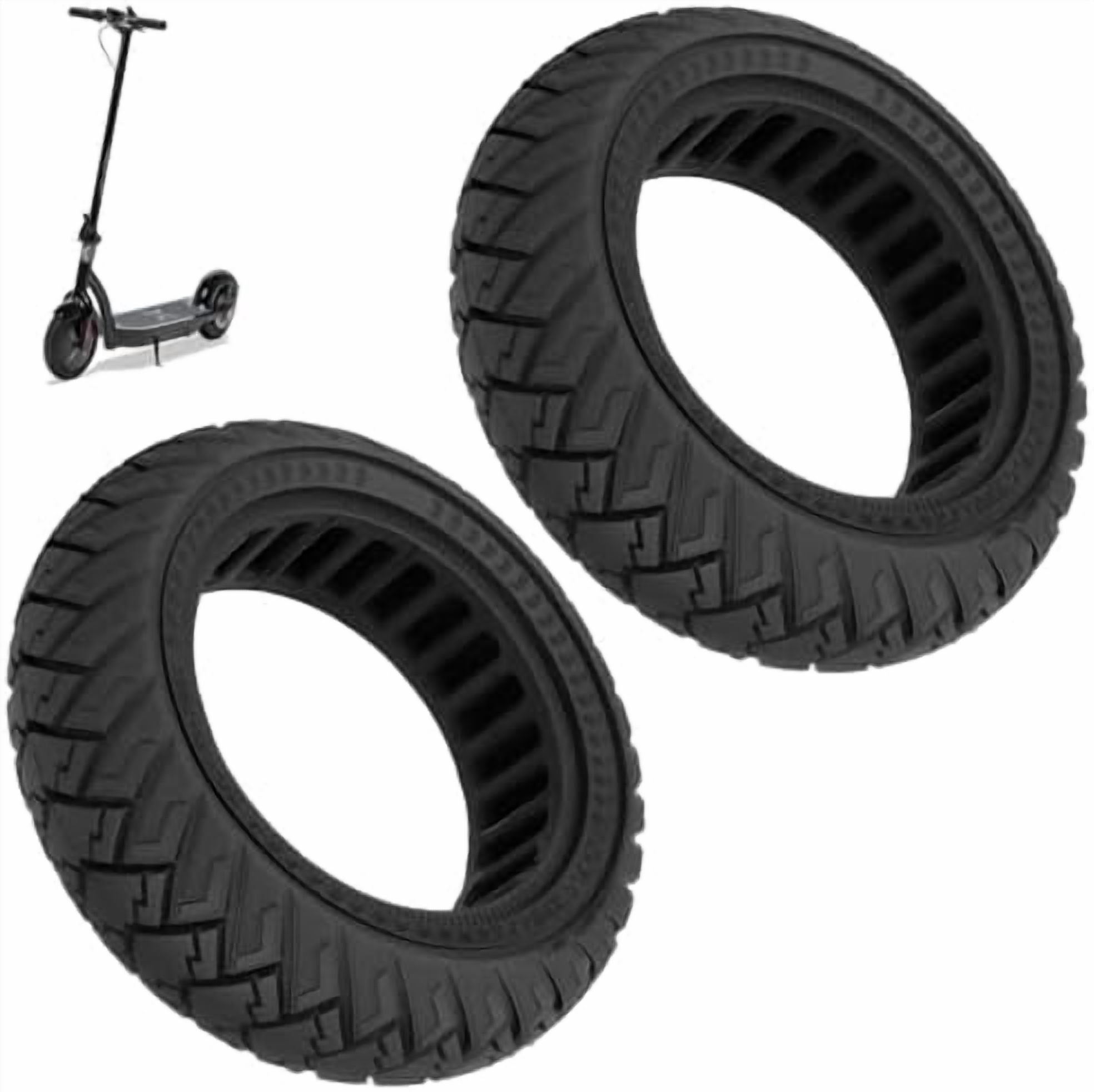 10x2.7-6.5 Scooter Solid Tires 2 Pack- Electric Scooter 10 Inch Wheels ...