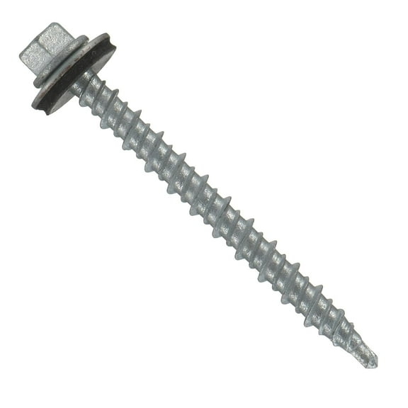 #10x2" Hi-Lo Mini-Driller EPDM Washered Metal Roofing/Siding Fasteners 250 pcs Unpainted/Mill Finish