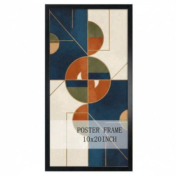 10x20 Poster Frame, Black Classic Photo Frame for Wall Display