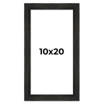 10x20 Black Rustic Wide Barnwood Picture Frame - UV Acrylic, Foam Board Backing, Hanging Hardware