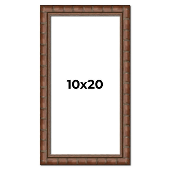 10x20 Dark Brown Bamboo Real Wood Picture Frame Width 1.5 inches | Interior Frame Depth 0.5 inches