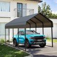 thumbnail image 1 of 10x20 FT Heavy-Duty Carport Canopy Kit, Snow-Resistant Aluminum Roof with Steel Frame Shelter - for 1 Cars, RV, Boats, or as Garage Storage, 1 of 5