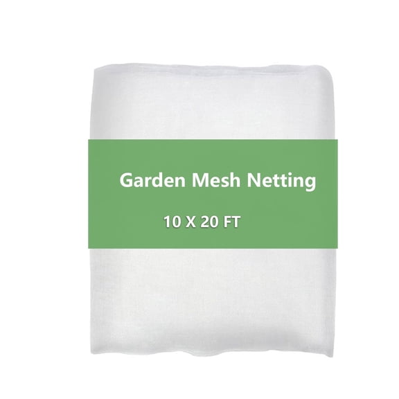 10x20 FT White DIY Mosquito Net Fabric Insect Cover for Garden, Patio, Outdoor & Windows Raised Bed Screen Mesh Barrier
