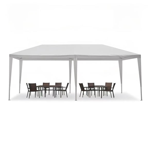 10x20 FT White Outdoor Canopy Tent without Sidewalls, Metal Frame Heavy Duty Gazebo Marquee for Backyard Wedding & Party Events