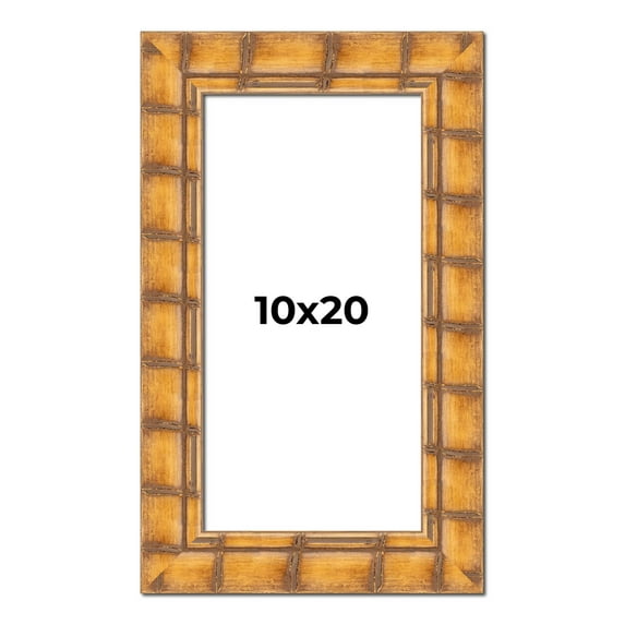 10x20 Frame Beige Real Wood Picture Frame Width 3 inches | Interior Frame Depth 0.5 inches |