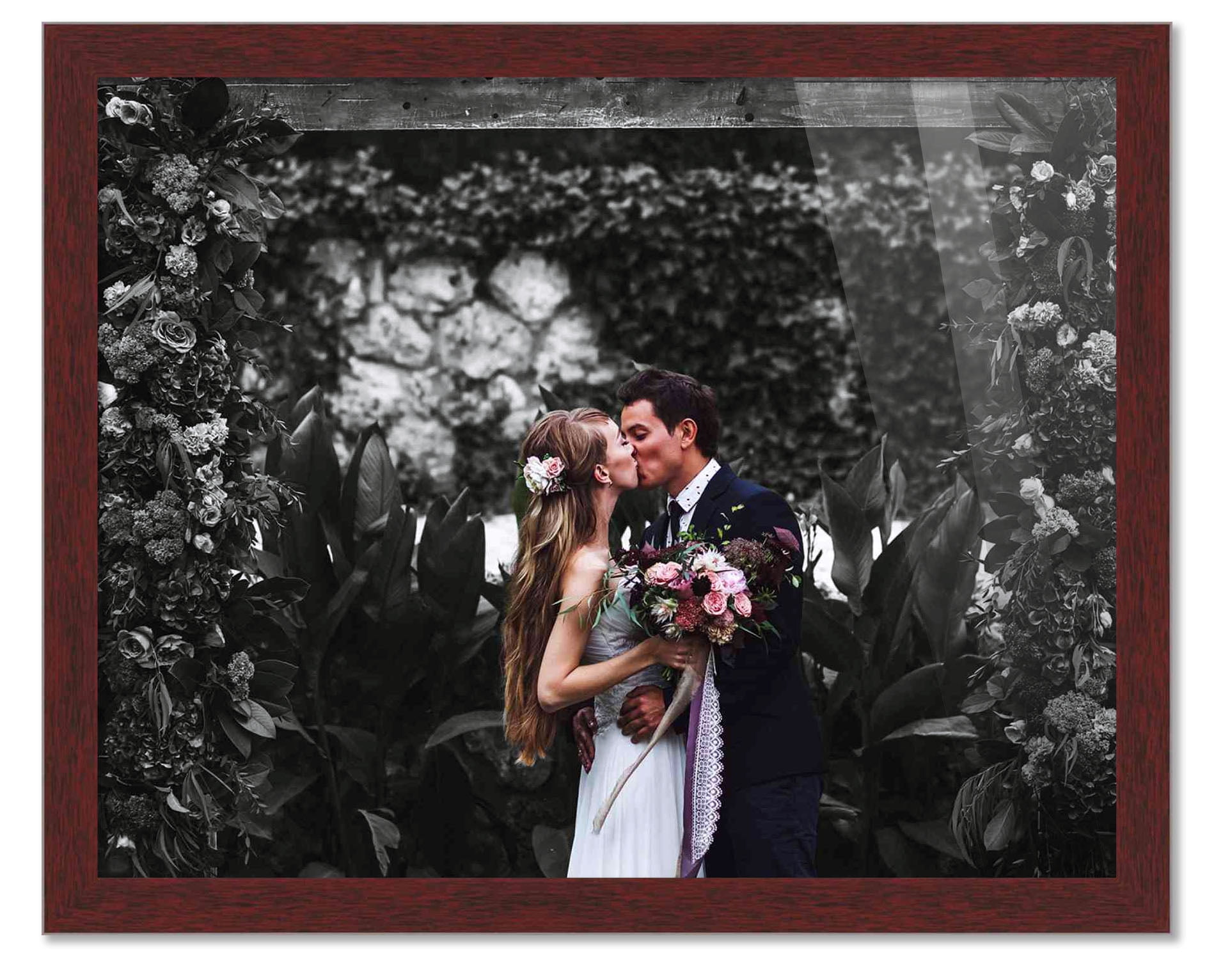 10x20 Black Picture Frame - Wood Picture Frame Complete with UV