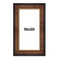 thumbnail image 1 of 10x20 Frame Brown Walnut Gold Ornate Trim Solid Wood Plein Air Picture Frame | 3 Inch Moulding, 1 of 8