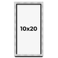thumbnail image 1 of 10x20 Frame Brushed Silver Solid Wood Picture Frame | 0.75 Inch Moulding Width | Rabbet Depth 0.75, 1 of 5