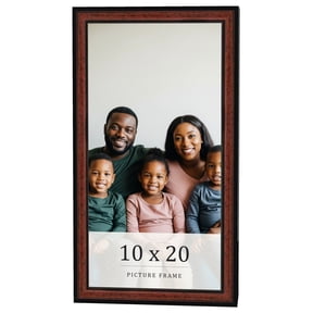 10x20 Frame Executive Brown Round Mahogany Finish Solid Wood Picture Frame | 1.25 Inch Moulding