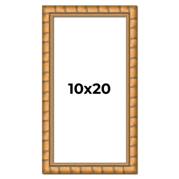 10x20 Frame Gold Real Wood Picture Frame Width 1.5 inches | Interior Frame Depth 0.5 inches |