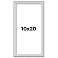 thumbnail image 1 of 10x20 Frame Silver Inner Slope Bevel Picture Frame | 1 Inch Moulding Width | 0.75 Inch Rabbet Depth, 1 of 8