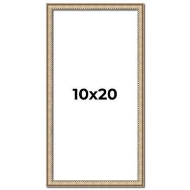 10x20 Frame Silver Real Wood Picture Frame Width 0.75 Inches | Interior Frame Depth 0.5 Inches |
