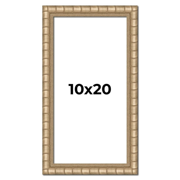 10x20 Frame Silver Real Wood Picture Frame Width 1.5 inches | Interior Frame Depth 0.5 inches |